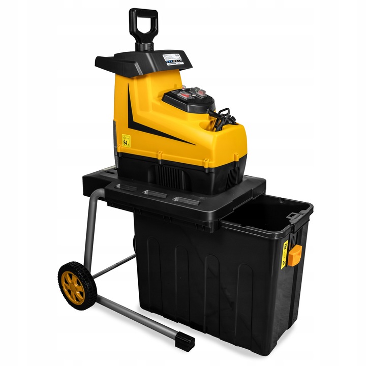 ROZDRABNIACZ ELEKTRYCZNY RĘBAK DO GAŁĘZI PRO MOCNY SILNIK ZBIORNIK 60L