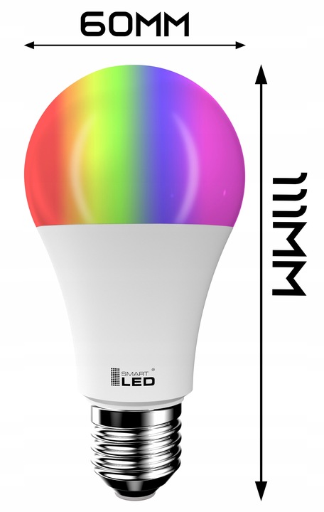 Żarówka LED E27 RGB CCT + biały WiFi TUYA SMART inteligentna aplikacja