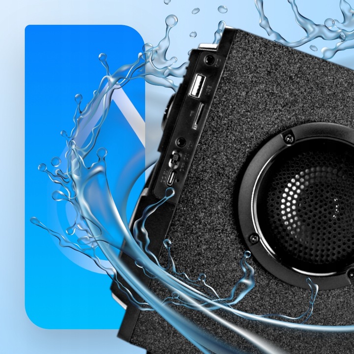 GŁOŚNIK BEZPRZEWODOWY BLUETOOTH PRZENOŚNY 800W MOBILNY Z RADIEM FM USB