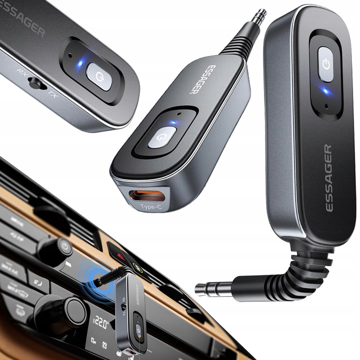 Transmiter odbiornik nadajnik BLUETOOTH 2w1 AUX Minijack 3,5 mm TX RX