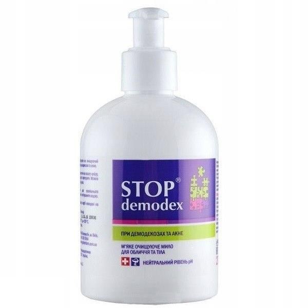 STOP DEMODEX MYDŁO DO TWARZY I CIAŁA NUŻYCA DEMODEKOZA TRĄDZIK 270 ml