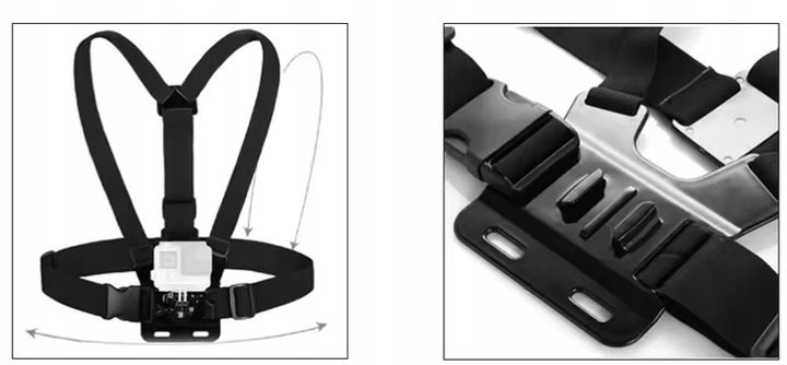 Szelki Uchwyt Chest Mount do GoPro Hero 12 11 10 9 8 7 6 DJI Osmo