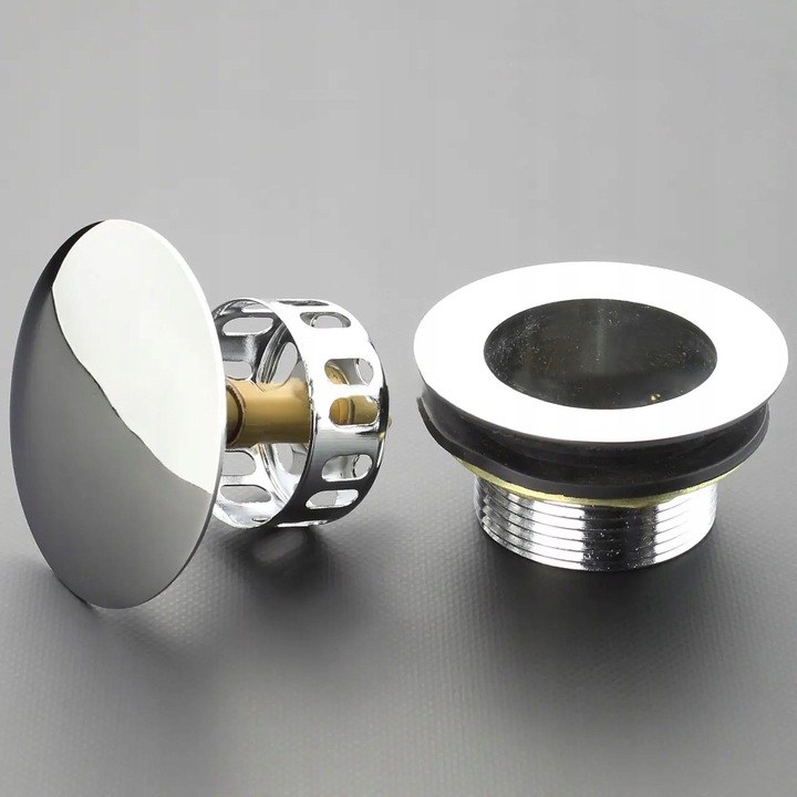 KOREK DO BRODZIKA Z SITKIEM WANNY SYFON STANDARD KLIK-KLAK