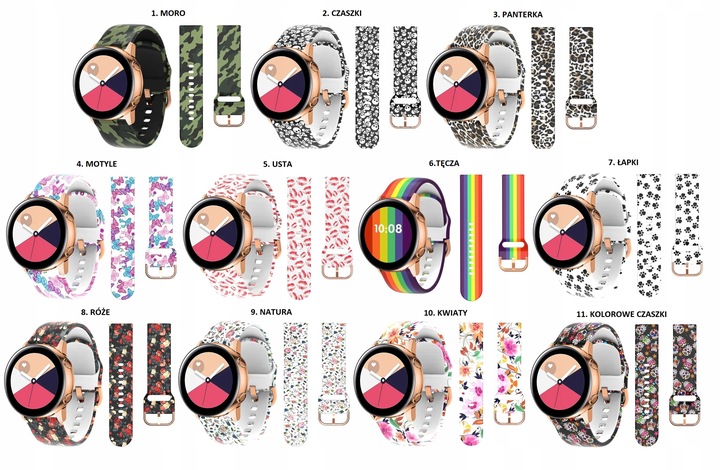 UNIWERSALNY PASEK DO ZEGARKA 20MM TELESKOPY KOLORY