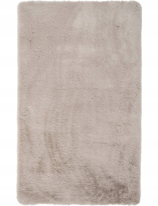 Dywan Pluszowy Rabbit do Sypialni Beżowy Dywanik Puszysty Miękki 60x100cm
