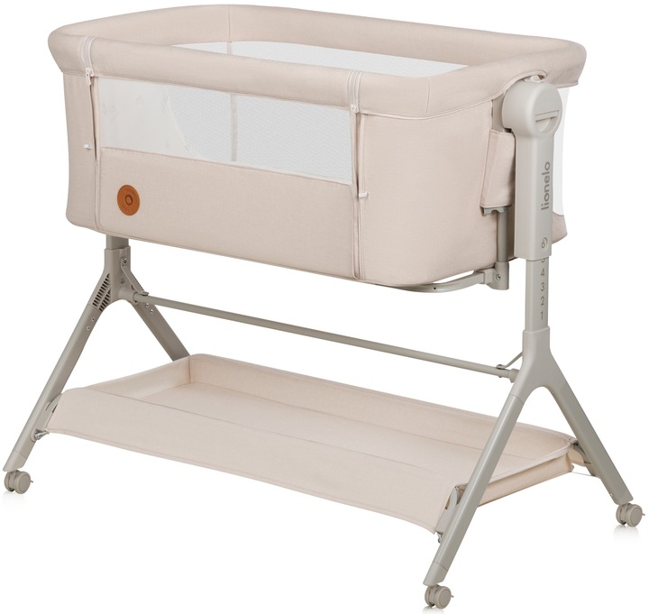 LIONELO LEONIE PLUS łóżeczko dostawne dostawka 3w1 BEŻOWE