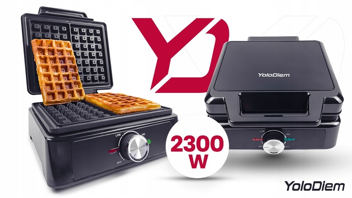 GOFROWNICA 2300W 2 DUŻE GOFRY REGULACJA CHRUPKOŚCI NIEPRZYWIERAJĄCA