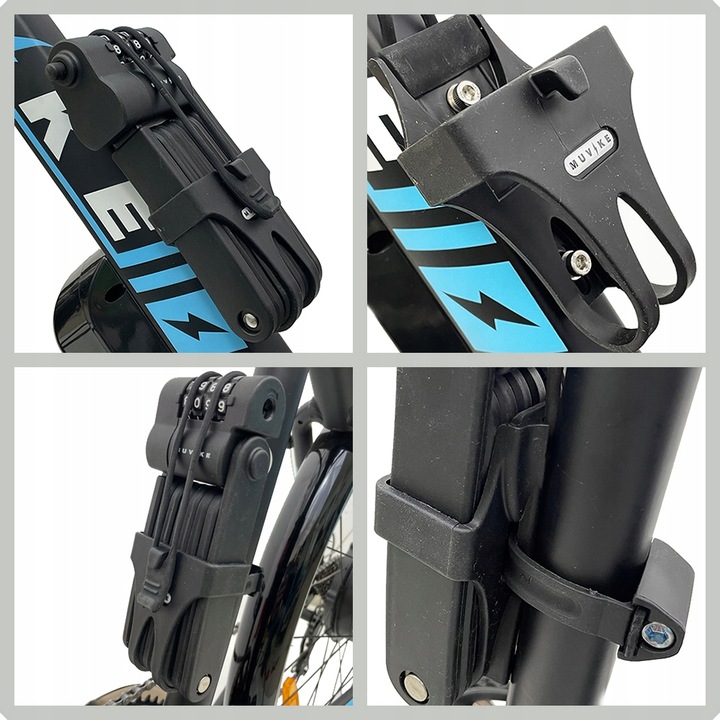ZAPIĘCIE ROWEROWE SKŁADANE ZAPIĘCIE DO ROWERU SZYFR MUVIKE FOLD 850/7C
