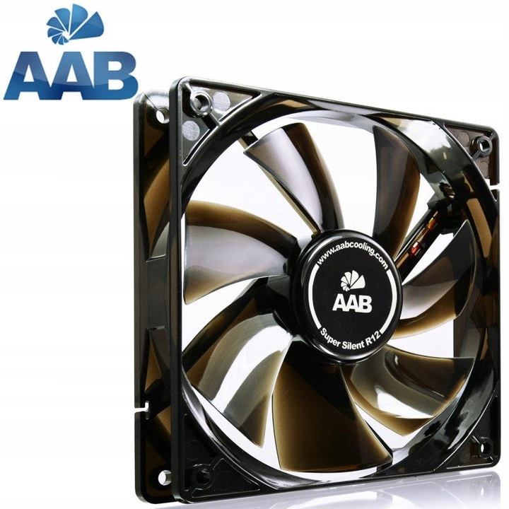 AAB SUPER SILENT R 12 CM CICHY FAN WENTYLATOR WIATRAK OBUDOWA PC 120mm 9dB
