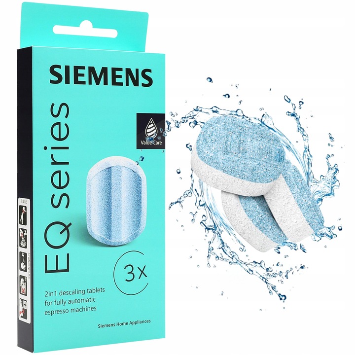 Odkamieniacz i tabletki Siemens + AquaFloow 2x filtr do ekspresu