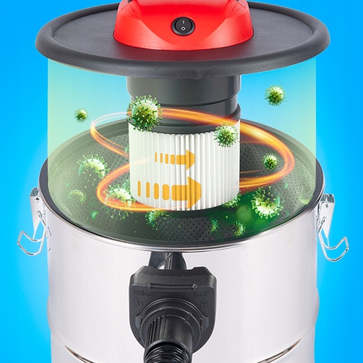 ODKURZACZ PRZEMYSŁOWY LEHMANN HADDO POPIOŁU KOMINKA GRUZU TURBO 2000W