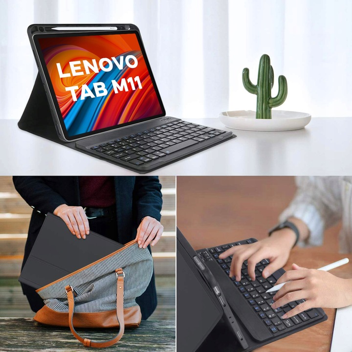 ETUI I KLAWIATURA BLUETOOTH DO LENOVO TAB M11 11" TB330FU TB330XU CZARNY