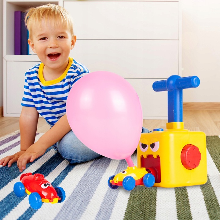 AUTO WYRZUTNIA BALONOWA BALONÓW RAKIET SAMOCHÓD AERODYNAMICZNY POMPKA