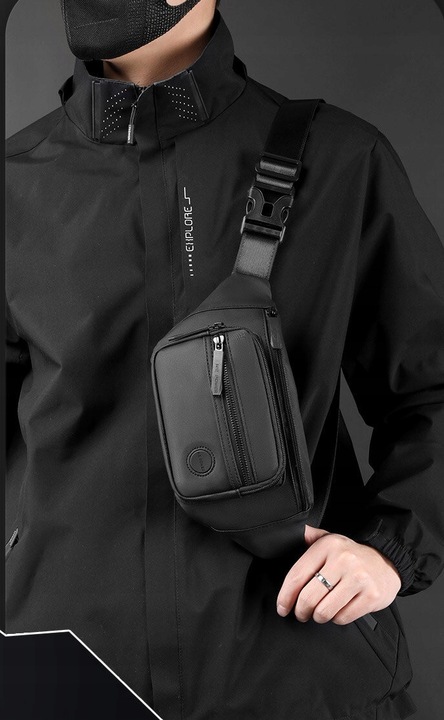 Alessio SASZETKA Torebka BIODRÓWKA NERKA męska POJEMNA TOP JAKOŚĆ