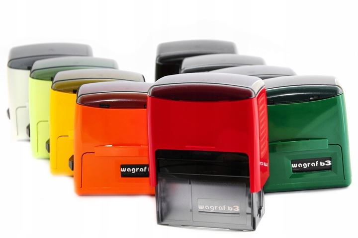 Pieczątka firmowa Wagraf B3s do 6 linii tekstu 12-kolorów obudowy