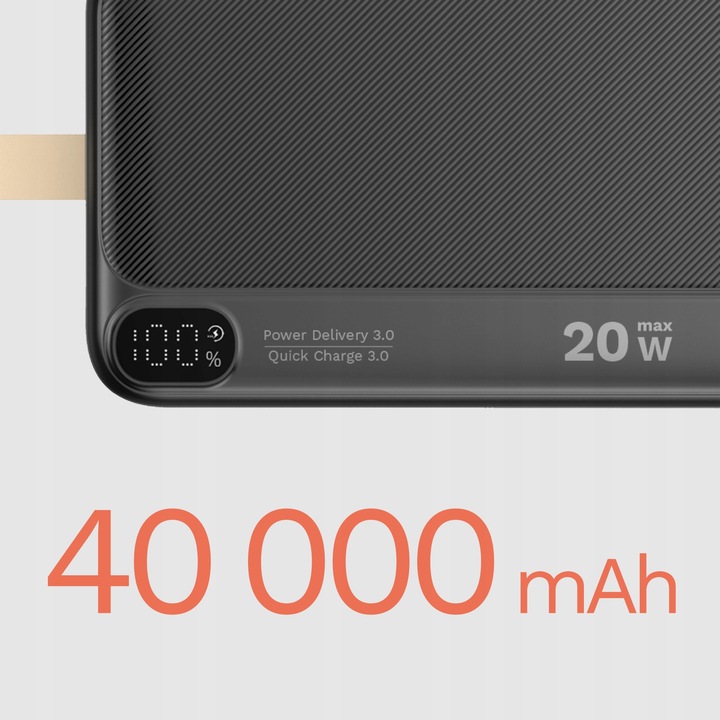 Power bank 40000mAh 20W QC PD USB-C KrugerMatz