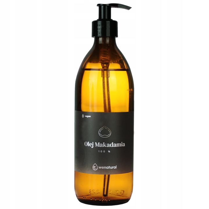Olej Makadamia 500ml Wenatural Do skóry każdej, Włosów Cellulitu, Do Masażu