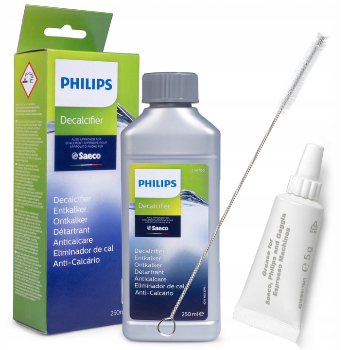 ORYGINALNY ODKAMIENIACZ Philips w płynie do ekspresu +Smar 5g