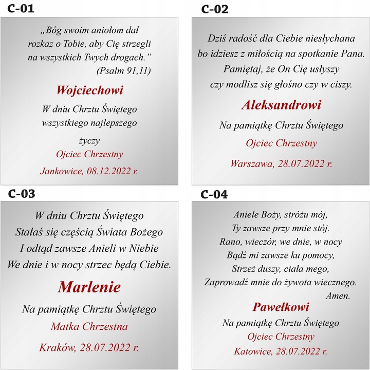 SREBRNY OBRAZEK PAMIĄTKA CHRZTU ŚWIĘTEGO ANIOŁEK