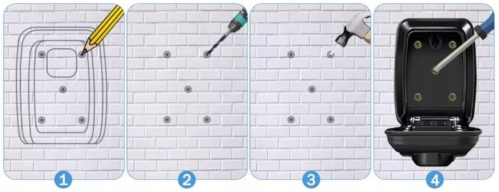 SEJF METALOWY SKRZYNKA SZAFKA KASETKA SKRYTKA NA KLUCZE SZYFR KOD KEYBOX