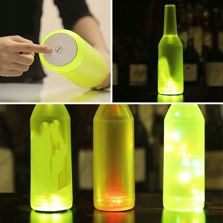 Podstawka Naklejka LED pod Butelkę Szklankę Kubek Zestaw 10 szt.