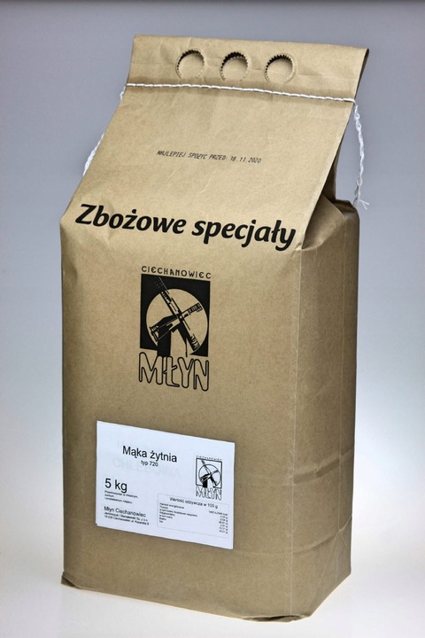 Mąka żytnia typ 720 5kg - Młyn Ciechanowiec