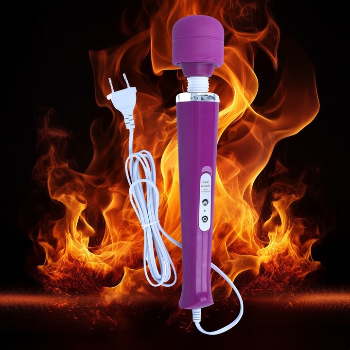 Masażer Łechtaczki Wand 10 Trybów Zasilany Z Gniazdka Silikonowy 32 Cm Dł