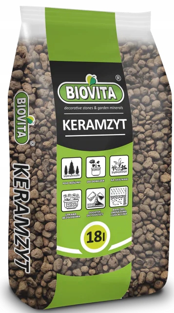 KERAMZYT OGRODNICZY BIOVITA idealny na drenaż 8-16MM 18L