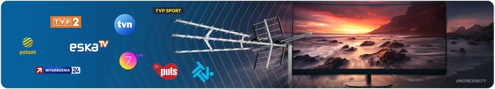 ANTENA ZEWNĘTRZNA KIERUNKOWA TV NAZIEMNEJ DVB-T2 ULTRA HD 4K FILTR LTE