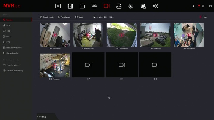 REJESTRATOR DO MONITORINGU SIECIOWY NVR IP 9 KANAŁOWY 12MPx 4K