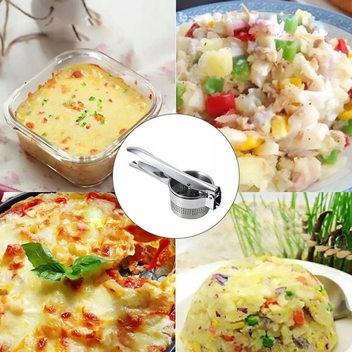 PRASKA DO ZIEMNIAKÓW WARZYW STAL NIERDZEWNA WYCISKARKA TŁUCZEK