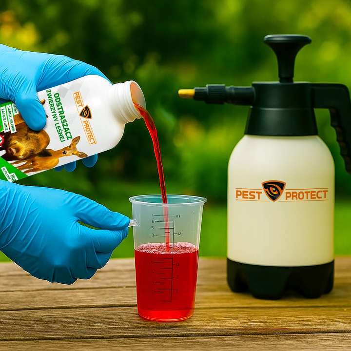 ODSTRASZACZ ŚRODEK NA DZIKI SARNY JELENIE ZAJĄCE PŁYN W PŁYNIE PEST