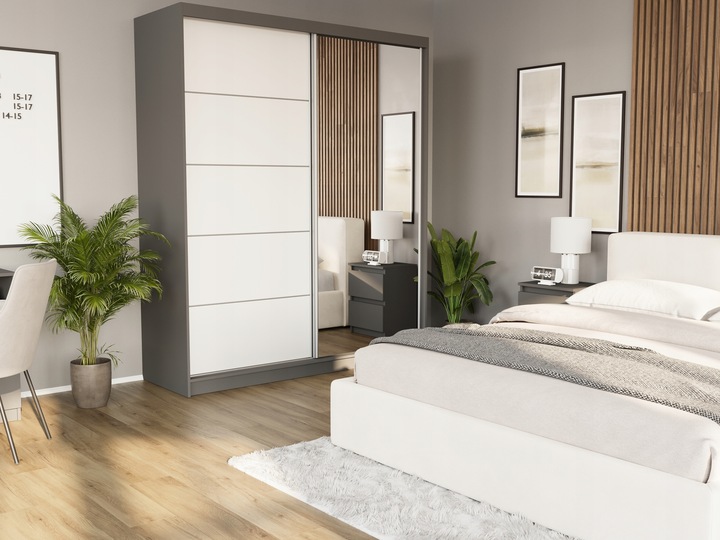 Szafa przesuwna Luna I 183 cm z lustrem