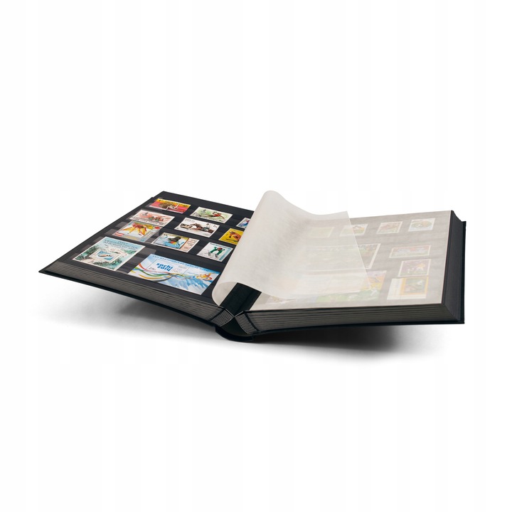 KLASER NA ZNACZKI BASIC A4 60 STRON CZARNE STRONY CZARNY LEUCHTTURM