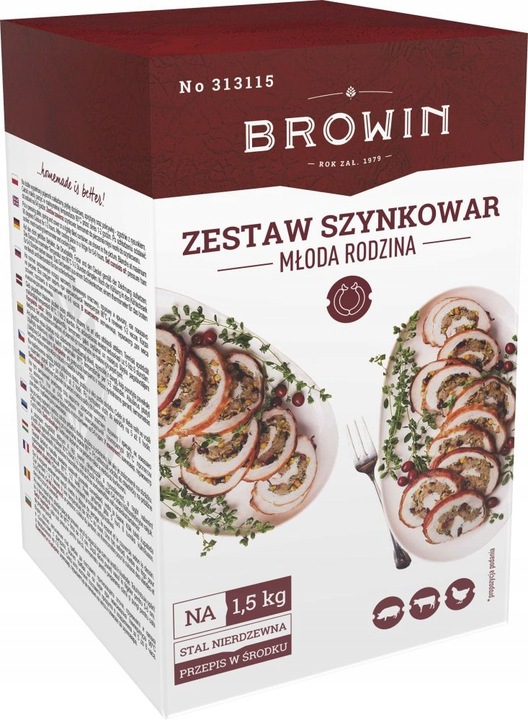 Zestaw SZYNKOWAR 1,5kg + TERMOMETR + WORKI 20szt
