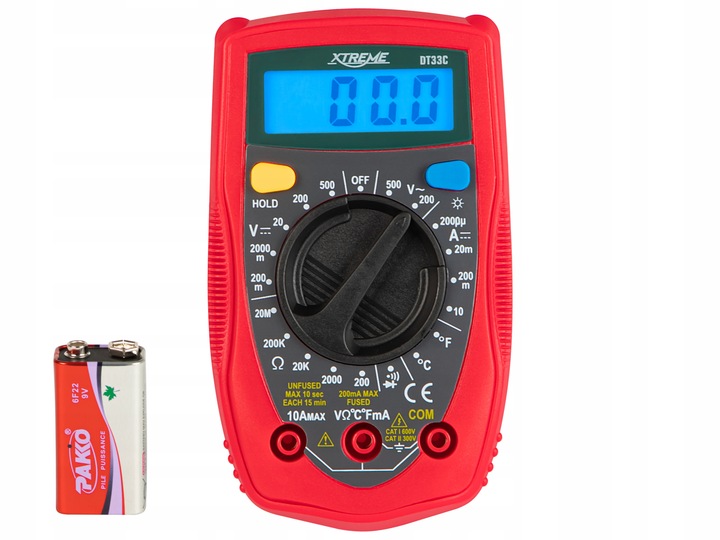 PROFESJONALNY MULTIMETR MIERNIK PRĄDU NAPIĘCIA ELEKTRYCZNY UNIWERSALNY