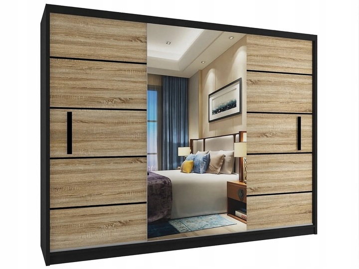 Szafa przesuwna z lustrem 235 cm