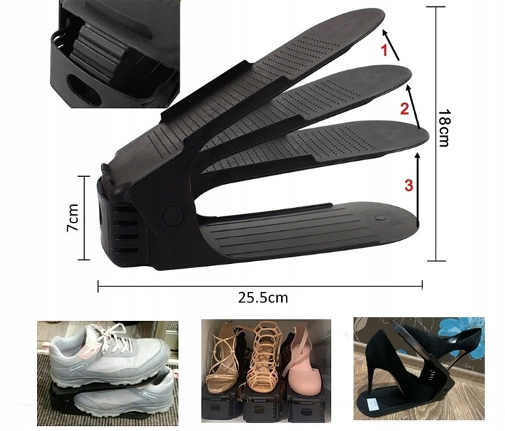 10x ORGANIZER UCHWYT NA BUTY OBUWIE PÓŁKA DO SZAFY