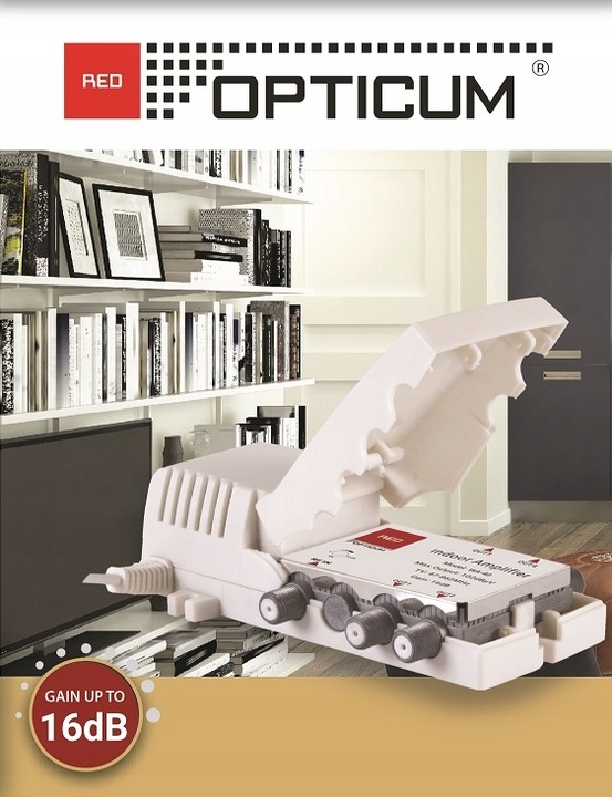 Wzmacniacz Sygnału TV DVB-T FM 1/ 4 wyjścia Antenowy DVB-T 16dB