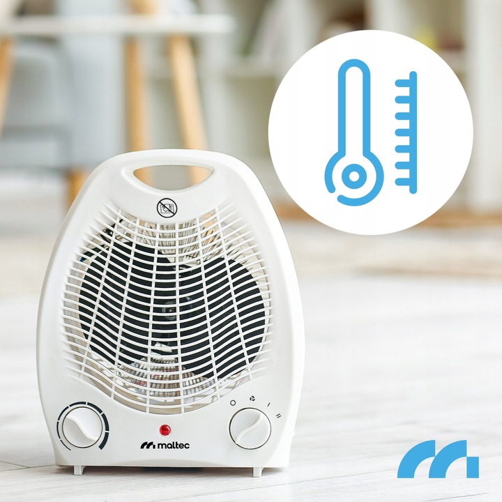 FARELKA TERMOWENTYLATOR GRZEJNIK ELEKTRYCZNY TERMOSTAT 2000W MAŁY