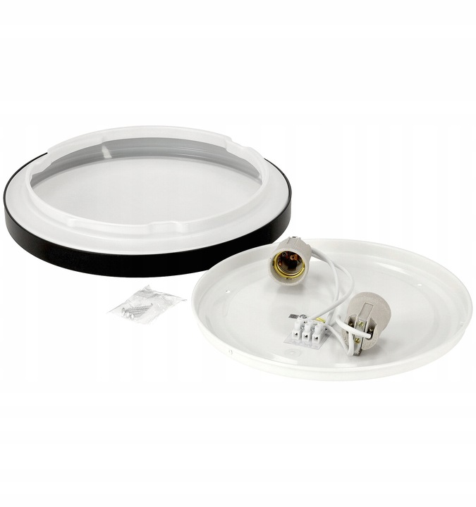 Lampa Sufitowa Plafon LED 2xE27 OKRĄGŁY LARI-R Na Żarówki LED Wysoka