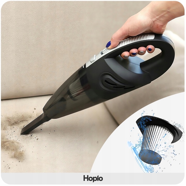 ODKURZACZ SAMOCHODOWY Bezprzewodowy AKUMULATOROWY Ręczny 120W HEPA