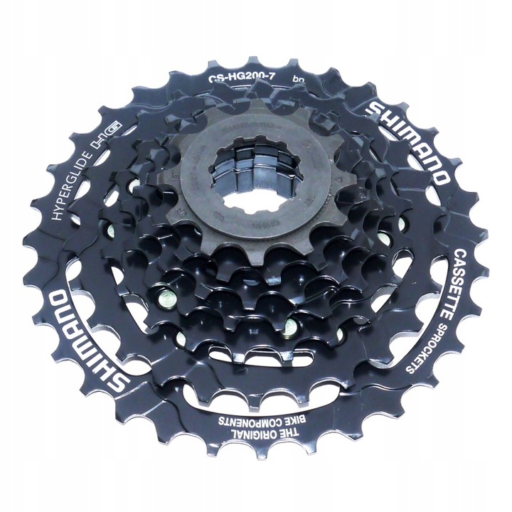 Kaseta SHIMANO 7 CS-HG200-7 12-32 32T! 264g MTB SZOSA 12-14-16-18-21-26-32