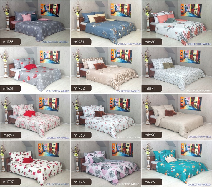 Pościel ELWAY 180x200 Bawełna Satynowa NOWE WZORY