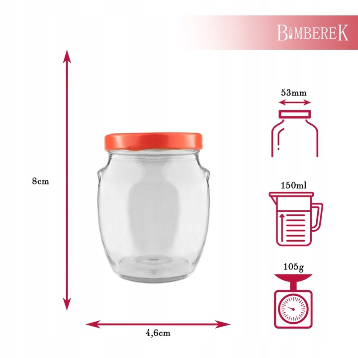 20x POJEMNIKI NA DESERY 150ml Słoik SZKLANY AMFORA Na Deserki Do