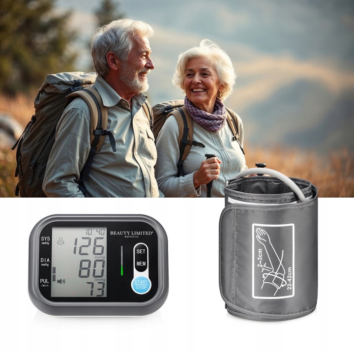 CIŚNIENIOMIERZ NARAMIENNY Automatyczny MÓWI PO POLSKU Arytmia Puls LCD