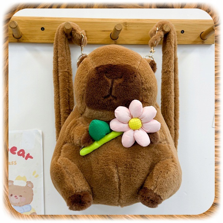 PLECAK PLUSZOWY KAPIBARA PLECACZEK CAPYBARA DO PRZEDSZKOLA SZKOŁY MASKOTKA