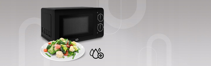 CZARNA KUCHENKA MIKROFALOWA UD MIKROFALÓWKA MIKROFALA WOLNOSTOJĄCA GRILL