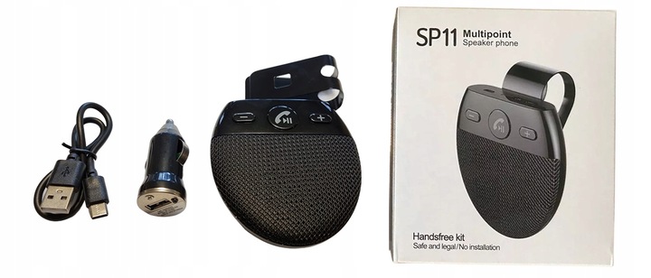 MULTI ZESTAW GŁOŚNOMÓWIĄCY SP11 DO SAMOCHODU AKUMULATOR BT 5.0 + AUTOSTART