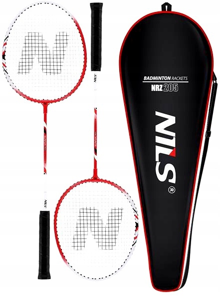 Zestaw rakiet Nils NRZ205 + Zestaw lotek+ POKROWIEC 9w1 Do Gry W Badmintona